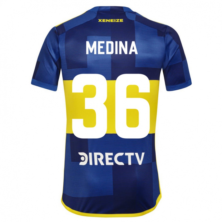 Kandiny Férfi Cristian Medina #36 Kék Sárga Hazai Jersey 2024/25 Mez Póló Ing