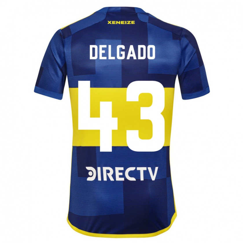 Kandiny Férfi Milton Delgado #43 Kék Sárga Hazai Jersey 2024/25 Mez Póló Ing