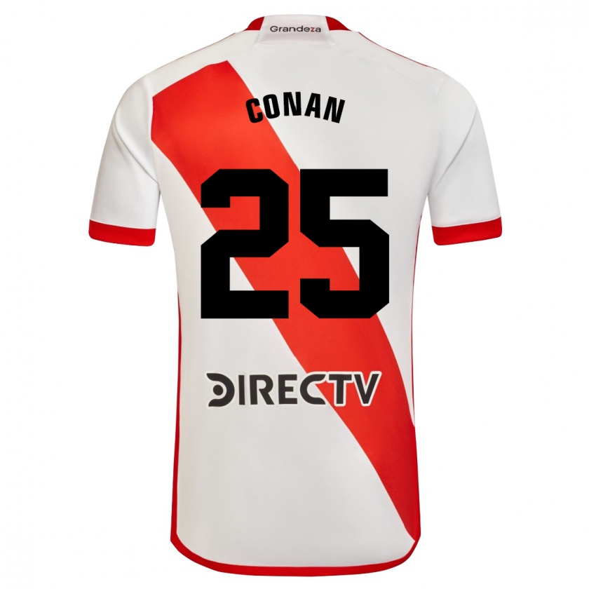 Kandiny Férfi Conan Ledesma #25 Fehér Piros Hazai Jersey 2024/25 Mez Póló Ing