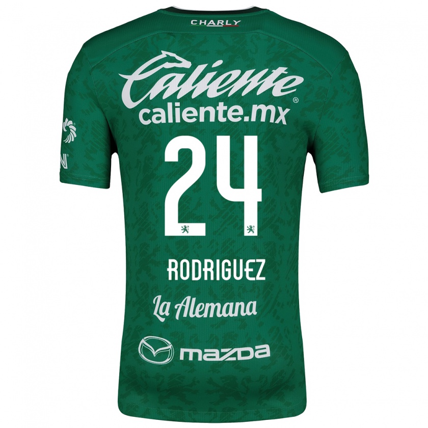 Kandiny Férfi Osvaldo Rodríguez #24 Zöld Fehér Hazai Jersey 2024/25 Mez Póló Ing