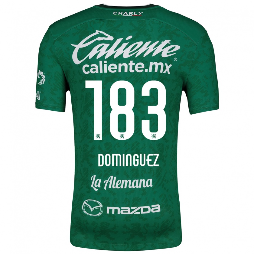 Kandiny Férfi Jesús Domínguez #183 Zöld Fehér Hazai Jersey 2024/25 Mez Póló Ing