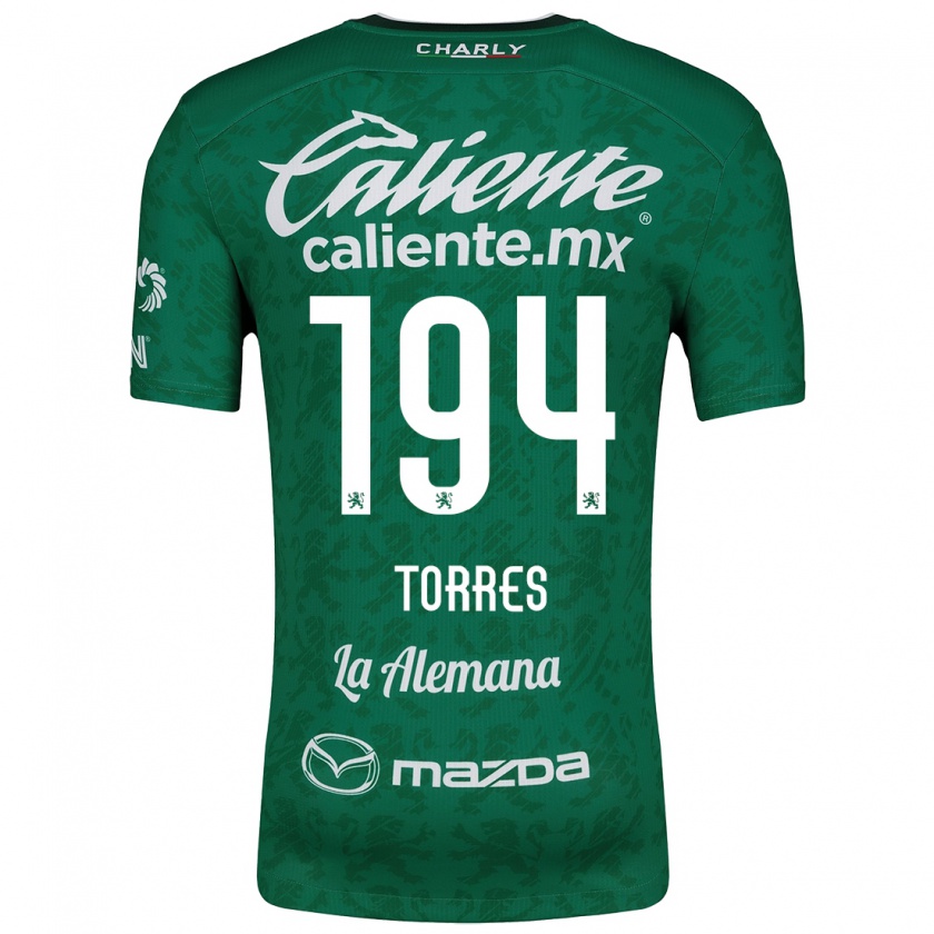 Kandiny Férfi Erick Torres #194 Zöld Fehér Hazai Jersey 2024/25 Mez Póló Ing