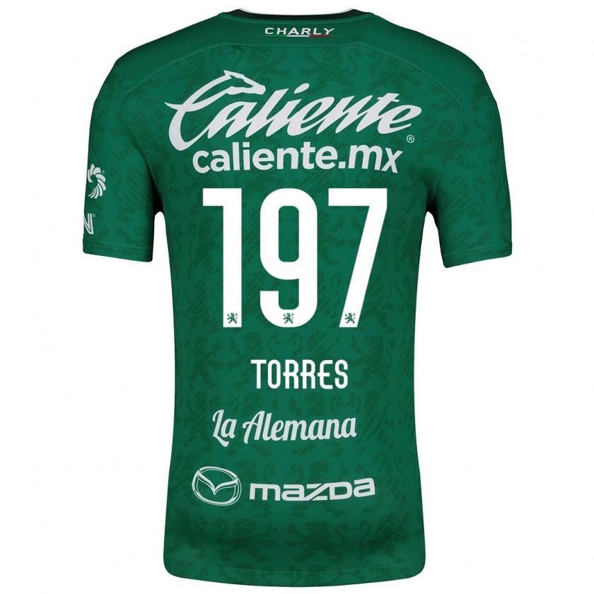 Kandiny Férfi Erick Torres #197 Zöld Fehér Hazai Jersey 2024/25 Mez Póló Ing