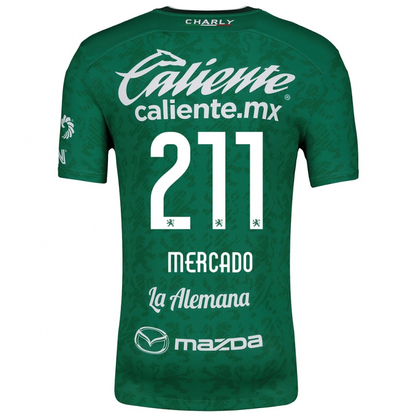 Kandiny Férfi Diego Mercado #211 Zöld Fehér Hazai Jersey 2024/25 Mez Póló Ing