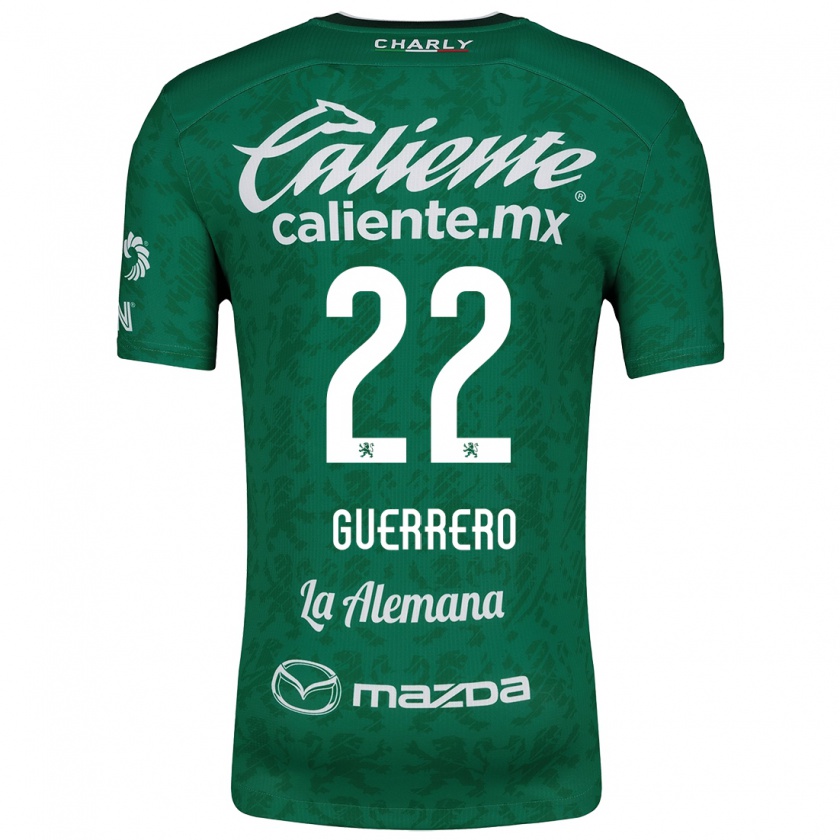 Kandiny Férfi África Guerrero #22 Zöld Fehér Hazai Jersey 2024/25 Mez Póló Ing