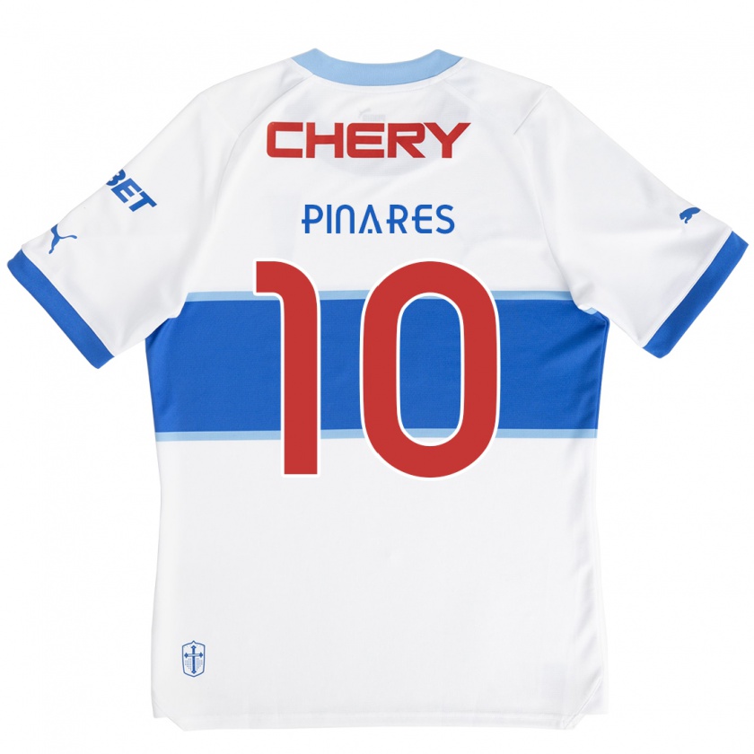 Kandiny Férfi César Pinares #10 Fehér Kék Hazai Jersey 2024/25 Mez Póló Ing