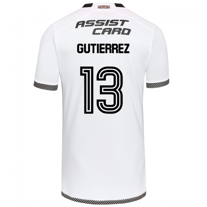 Kandiny Férfi Bruno Gutiérrez #13 Fehér Fekete Hazai Jersey 2024/25 Mez Póló Ing