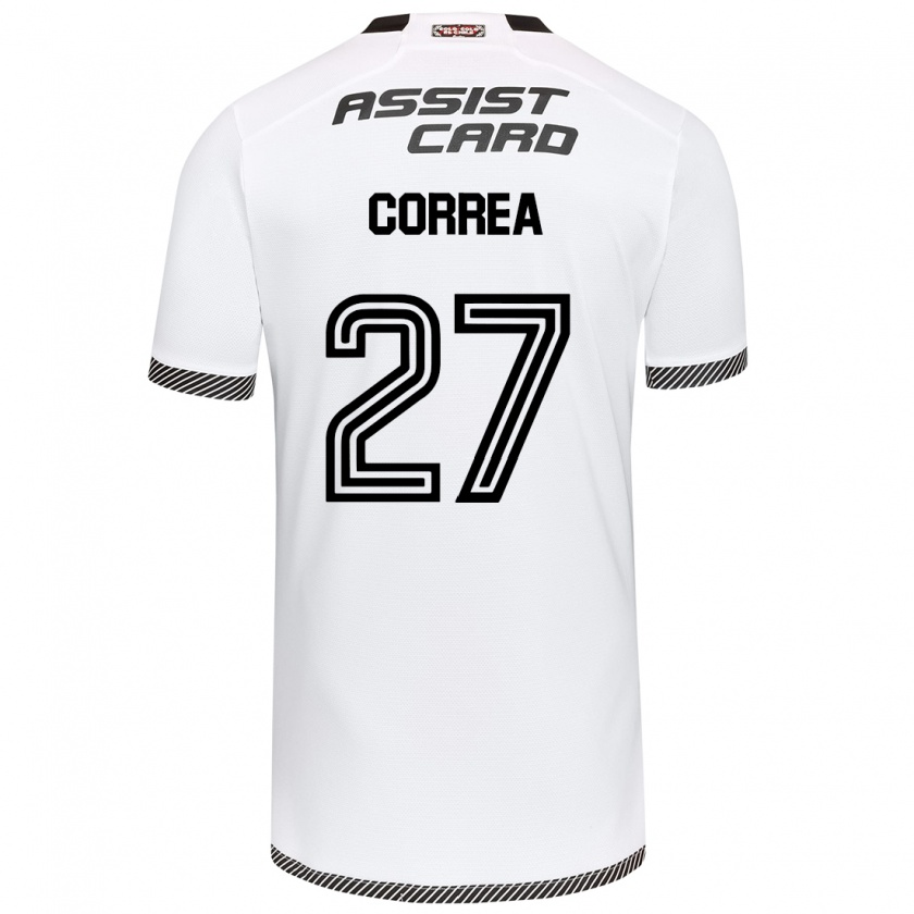 Kandiny Férfi Javier Correa #27 Fehér Fekete Hazai Jersey 2024/25 Mez Póló Ing