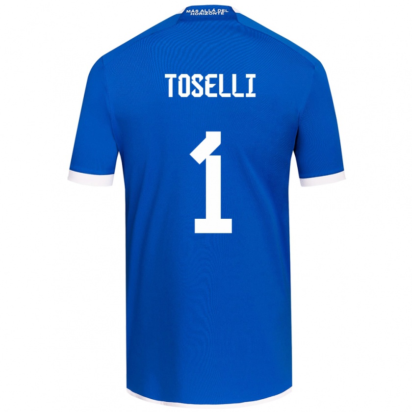 Kandiny Férfi Cristopher Toselli #1 Kék Fehér Hazai Jersey 2024/25 Mez Póló Ing