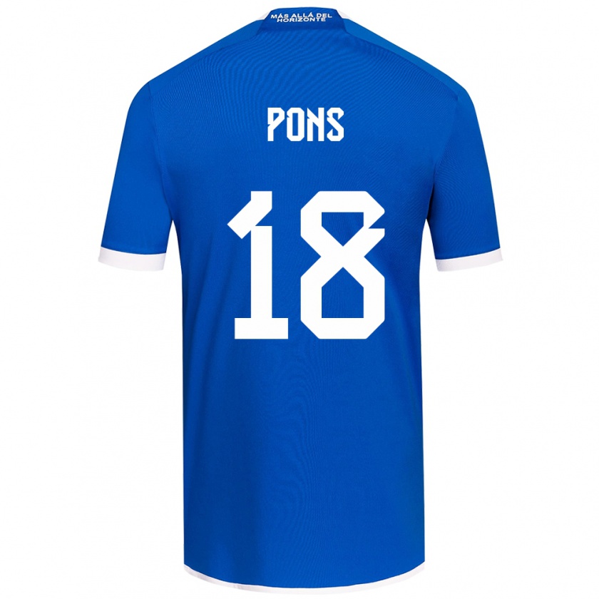 Kandiny Férfi Luciano Pons #18 Kék Fehér Hazai Jersey 2024/25 Mez Póló Ing