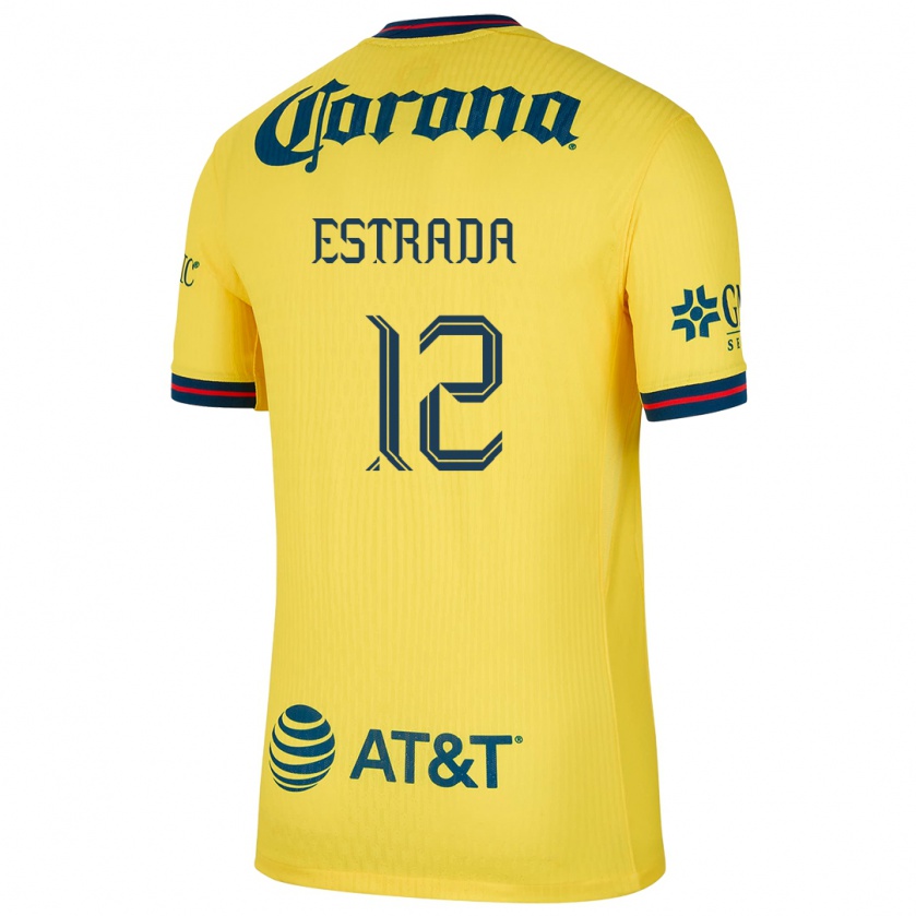 Kandiny Férfi Jonathan Estrada #12 Sárga Kék Hazai Jersey 2024/25 Mez Póló Ing