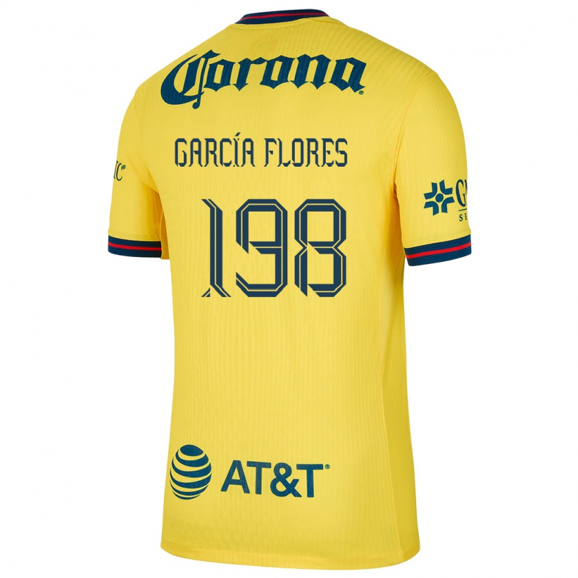 Kandiny Férfi Francisco García Flores #198 Sárga Kék Hazai Jersey 2024/25 Mez Póló Ing