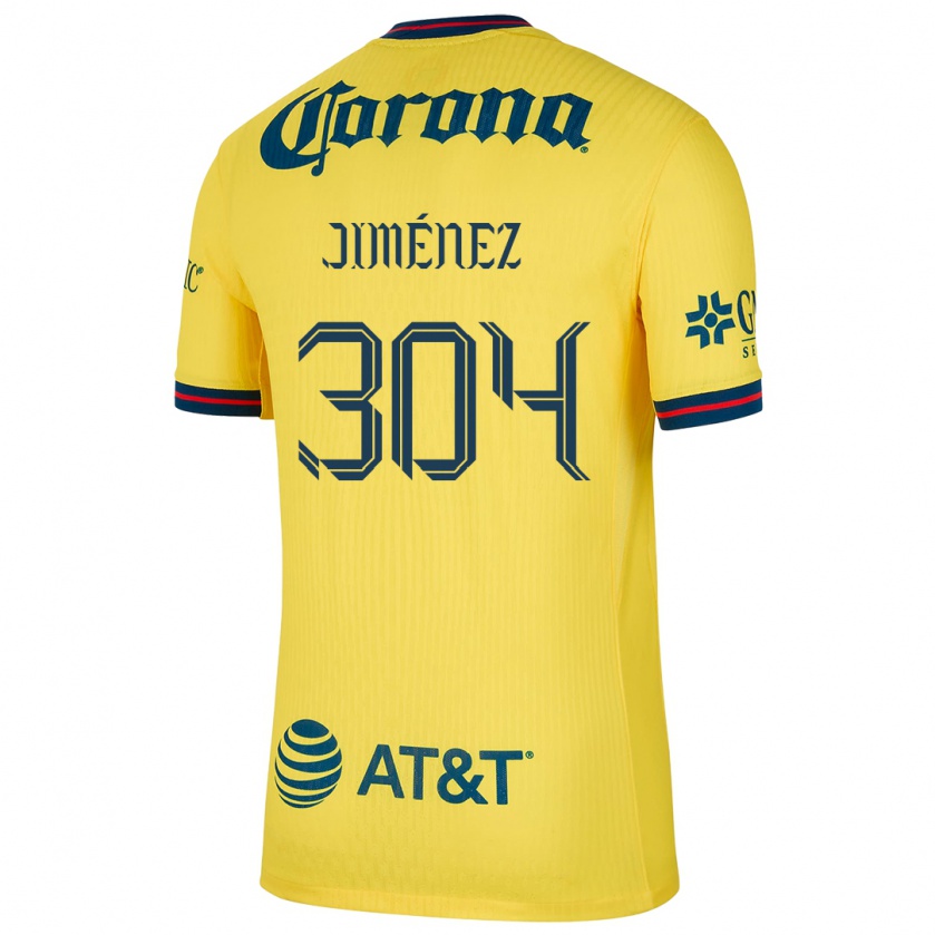 Kandiny Férfi Derek Jiménez #304 Sárga Kék Hazai Jersey 2024/25 Mez Póló Ing