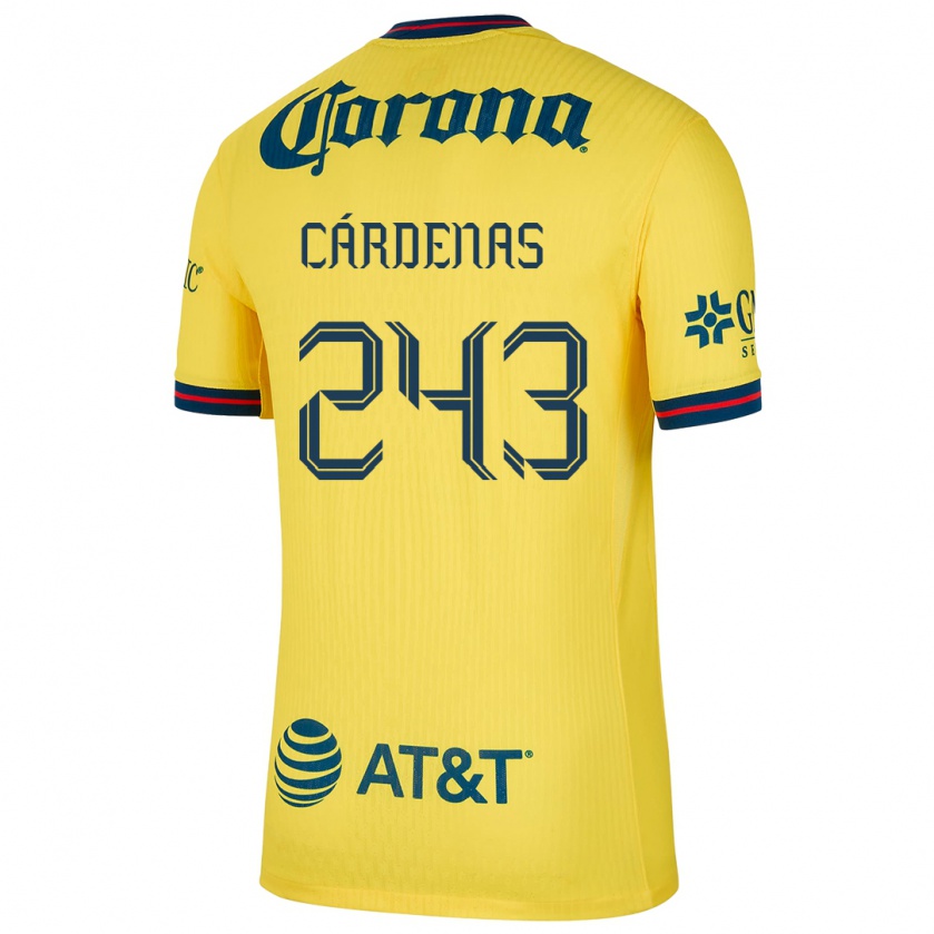 Kandiny Férfi Alejandro Cárdenas #243 Sárga Kék Hazai Jersey 2024/25 Mez Póló Ing