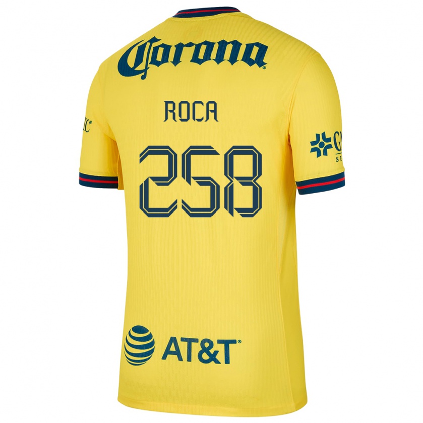 Kandiny Férfi Juan Roca #258 Sárga Kék Hazai Jersey 2024/25 Mez Póló Ing