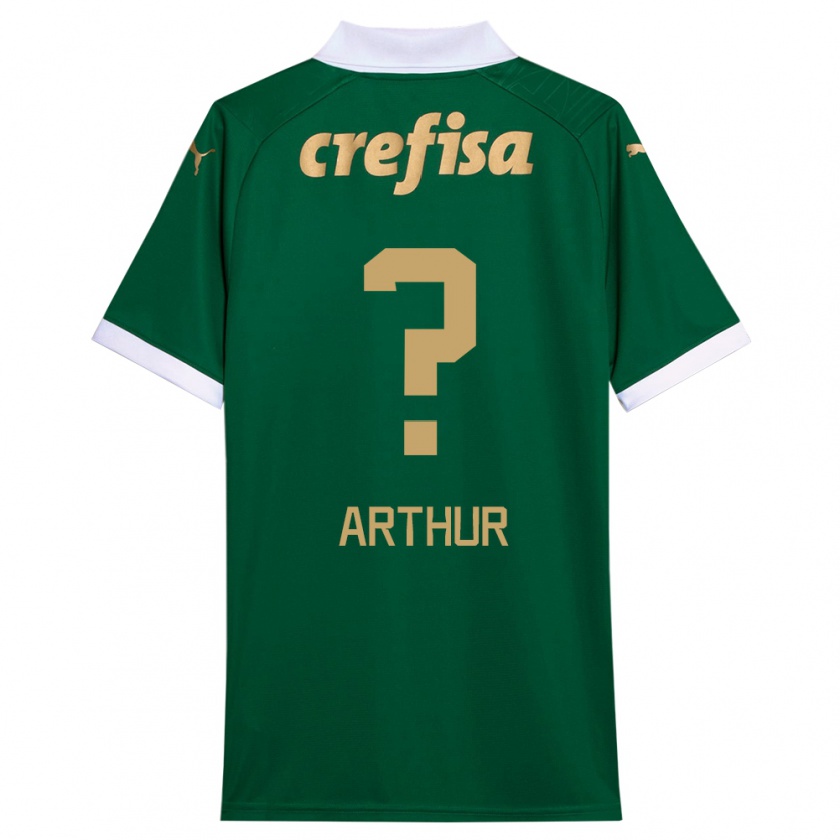 Kandiny Férfi Luis Arthur #0 Zöld Fehér Hazai Jersey 2024/25 Mez Póló Ing