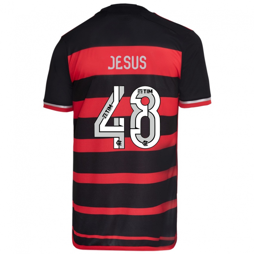 Kandiny Férfi Igor Jesus #48 Piros Fekete Hazai Jersey 2024/25 Mez Póló Ing