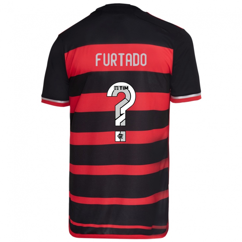 Kandiny Férfi Lucas Furtado #0 Piros Fekete Hazai Jersey 2024/25 Mez Póló Ing