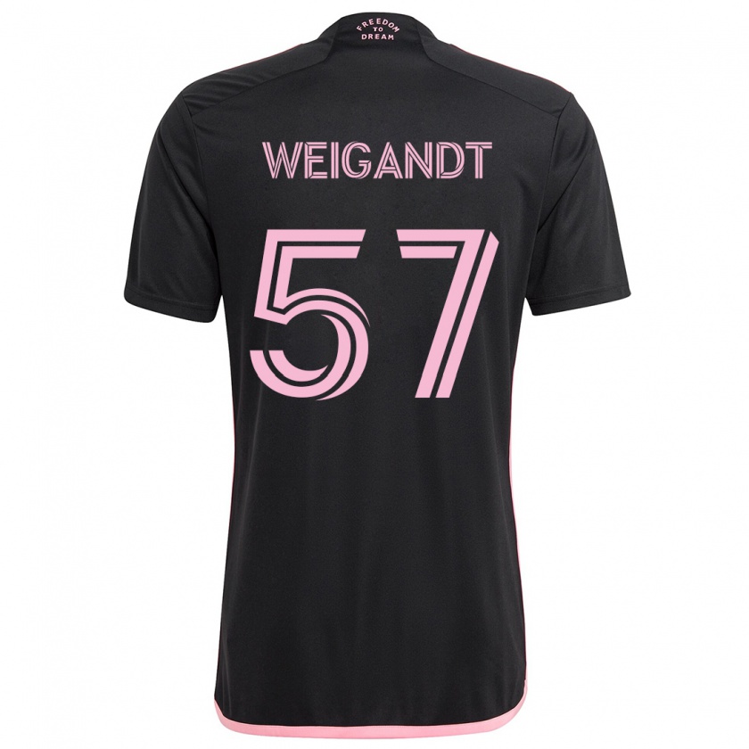 Kandiny Férfi Marcelo Weigandt #57 Fekete Idegenbeli Jersey 2024/25 Mez Póló Ing