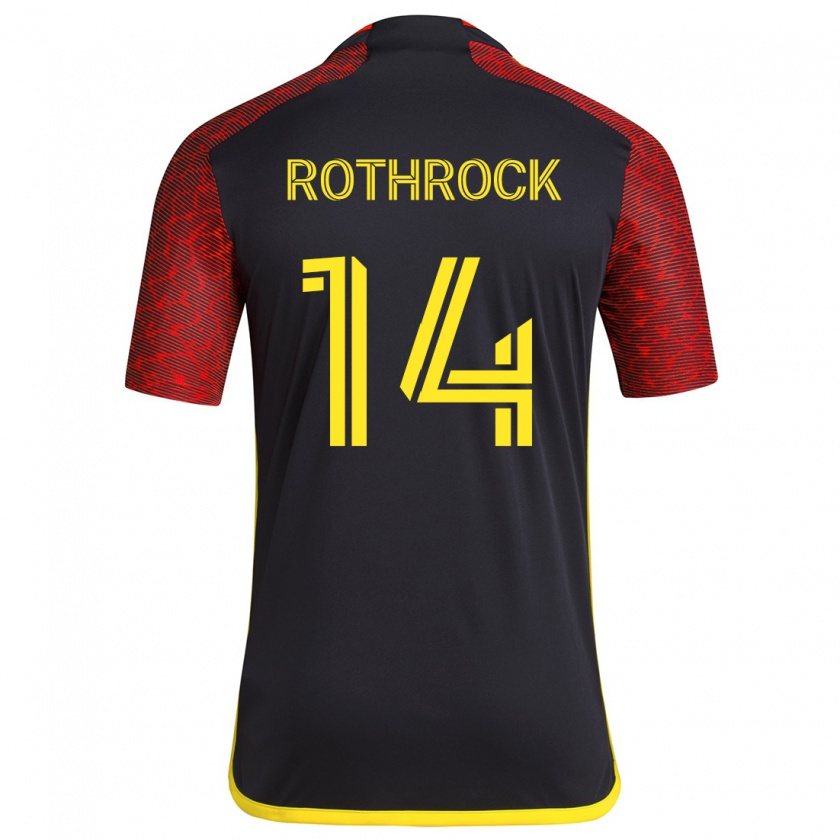 Kandiny Férfi Paul Rothrock #14 Piros Fekete Idegenbeli Jersey 2024/25 Mez Póló Ing