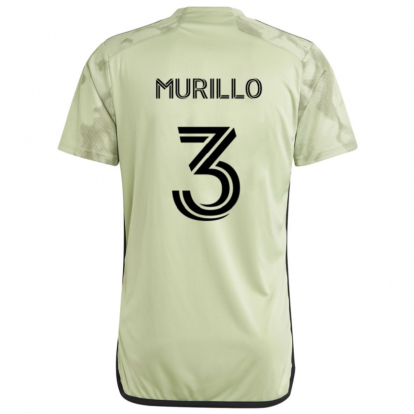 Kandiny Férfi Jesús Murillo #3 Világos Zöld Idegenbeli Jersey 2024/25 Mez Póló Ing