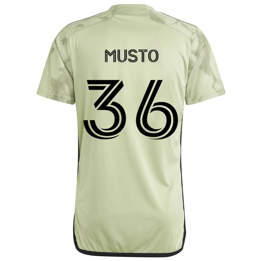 Kandiny Férfi Tommy Musto #36 Világos Zöld Idegenbeli Jersey 2024/25 Mez Póló Ing