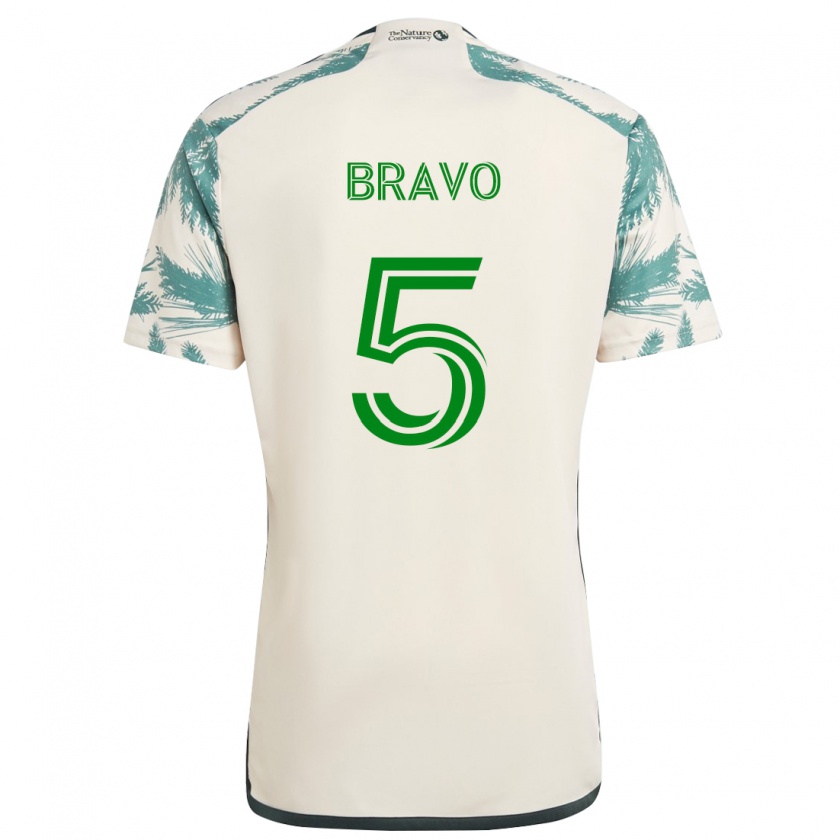 Kandiny Férfi Claudio Bravo #5 Bézs Barna Idegenbeli Jersey 2024/25 Mez Póló Ing