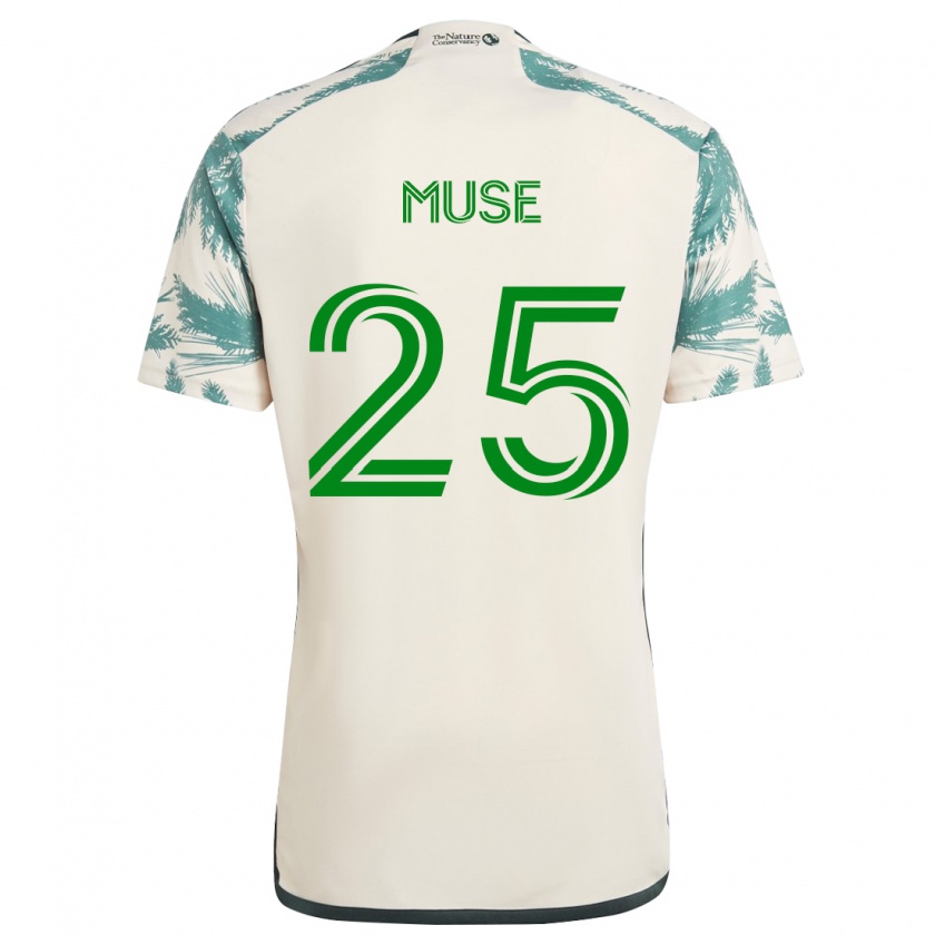 Kandiny Férfi Trey Muse #25 Bézs Barna Idegenbeli Jersey 2024/25 Mez Póló Ing