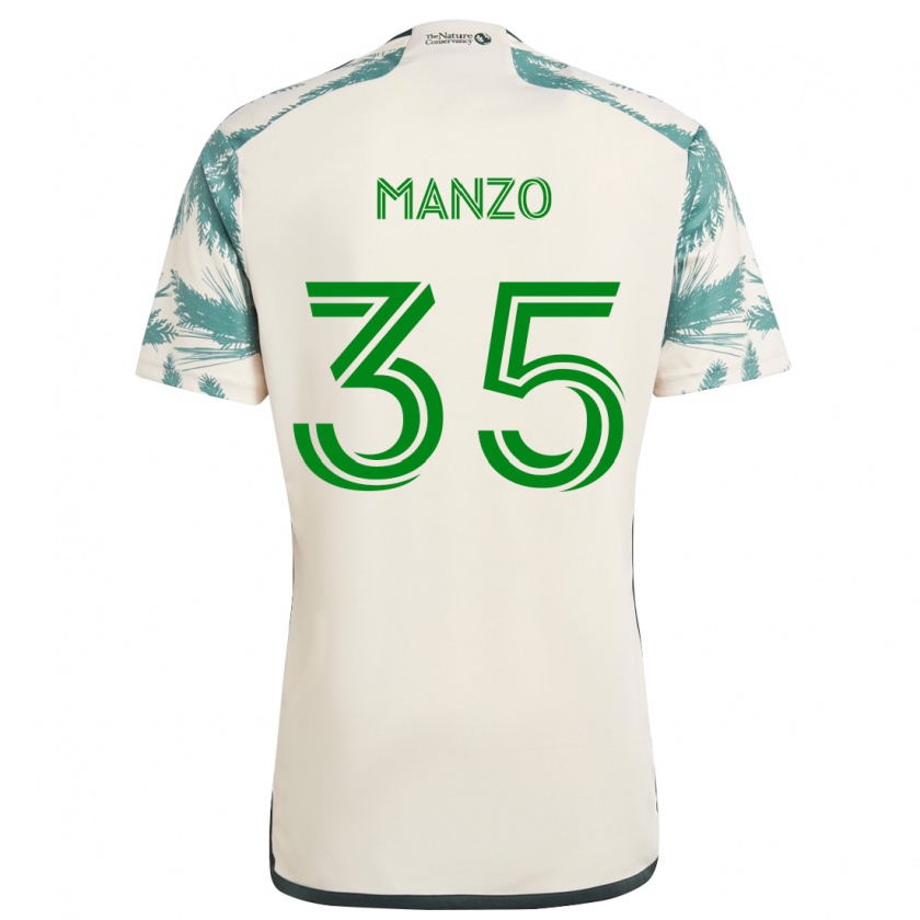 Kandiny Férfi Alexis Manzo #35 Bézs Barna Idegenbeli Jersey 2024/25 Mez Póló Ing