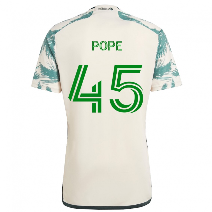 Kandiny Férfi Blake Pope #45 Bézs Barna Idegenbeli Jersey 2024/25 Mez Póló Ing