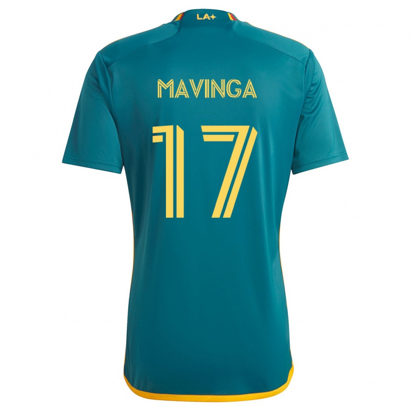 Kandiny Férfi Chris Mavinga #17 Green Yellow Idegenbeli Jersey 2024/25 Mez Póló Ing