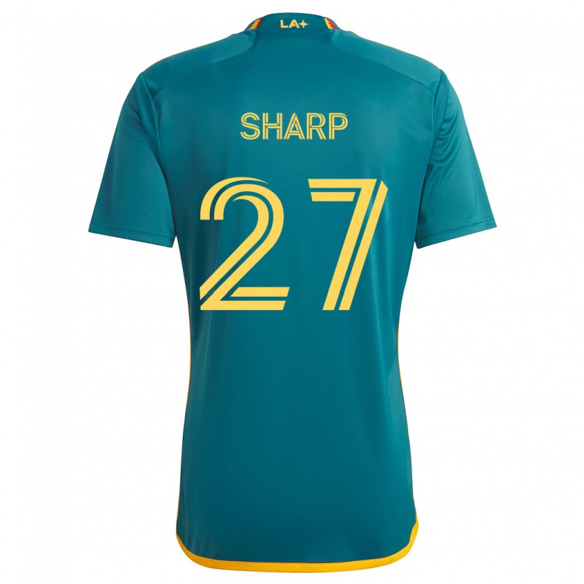 Kandiny Férfi Billy Sharp #27 Green Yellow Idegenbeli Jersey 2024/25 Mez Póló Ing