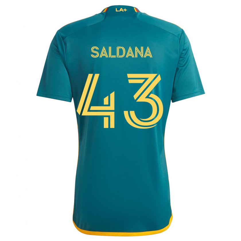 Kandiny Férfi Adam Saldaña #43 Green Yellow Idegenbeli Jersey 2024/25 Mez Póló Ing