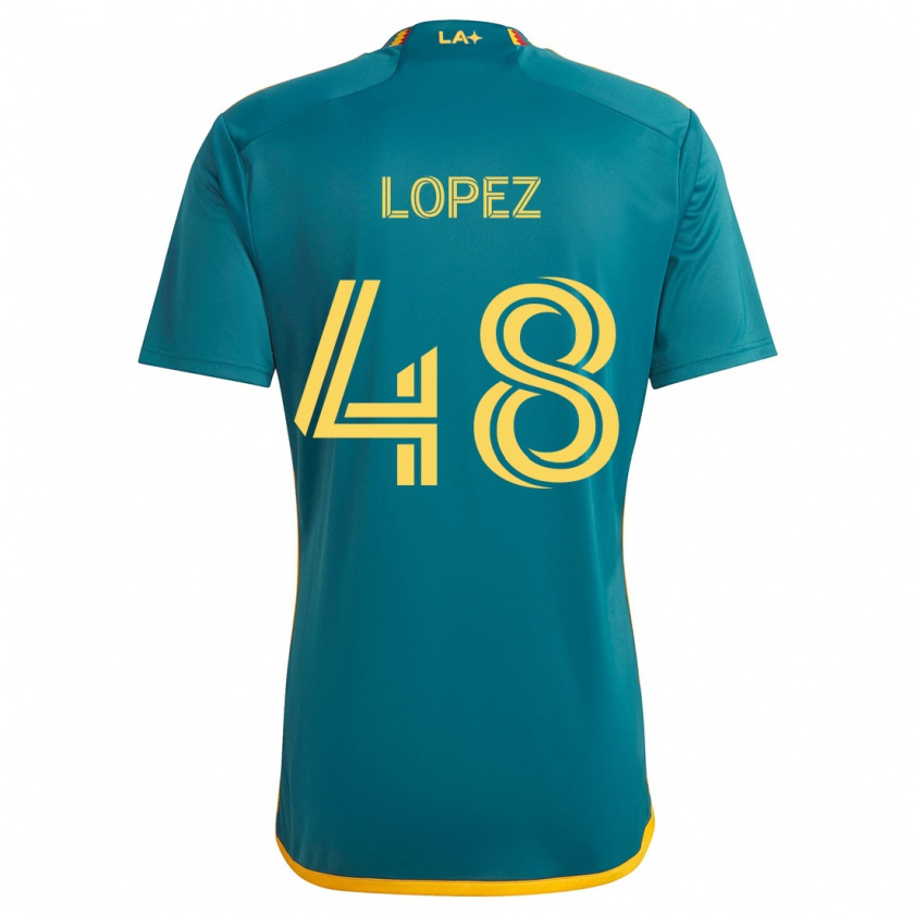 Kandiny Férfi Diego López #48 Green Yellow Idegenbeli Jersey 2024/25 Mez Póló Ing