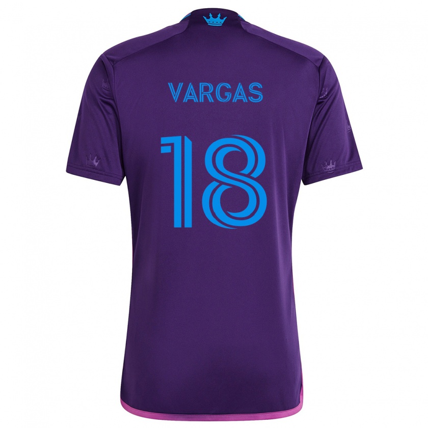 Kandiny Férfi Kerwin Vargas #18 Lila Kék Idegenbeli Jersey 2024/25 Mez Póló Ing