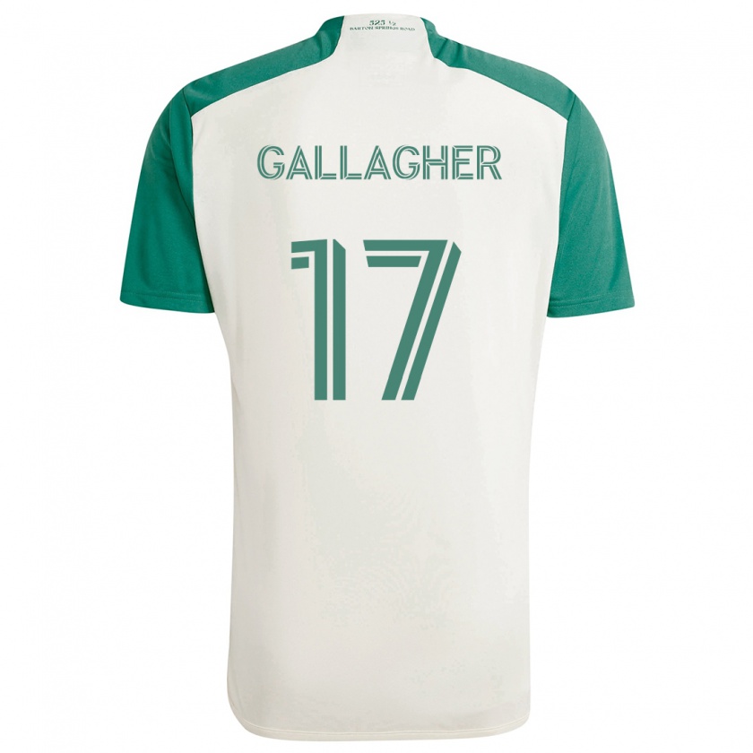 Kandiny Férfi Jon Gallagher #17 Barna Színek Zöld Idegenbeli Jersey 2024/25 Mez Póló Ing