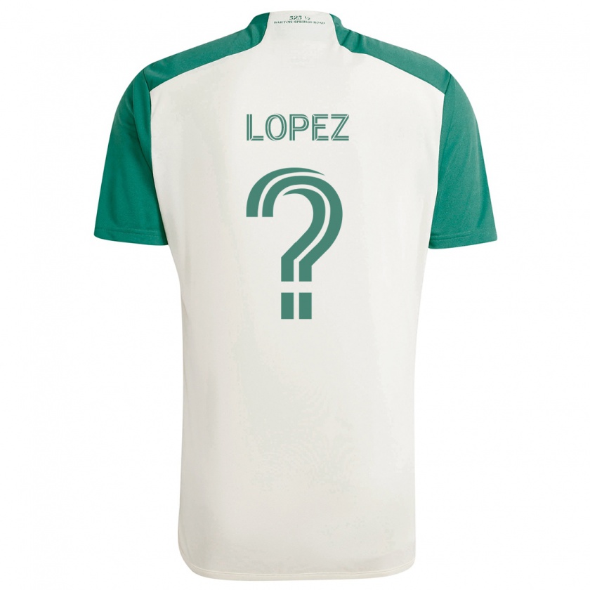 Kandiny Férfi Eric López #0 Barna Színek Zöld Idegenbeli Jersey 2024/25 Mez Póló Ing