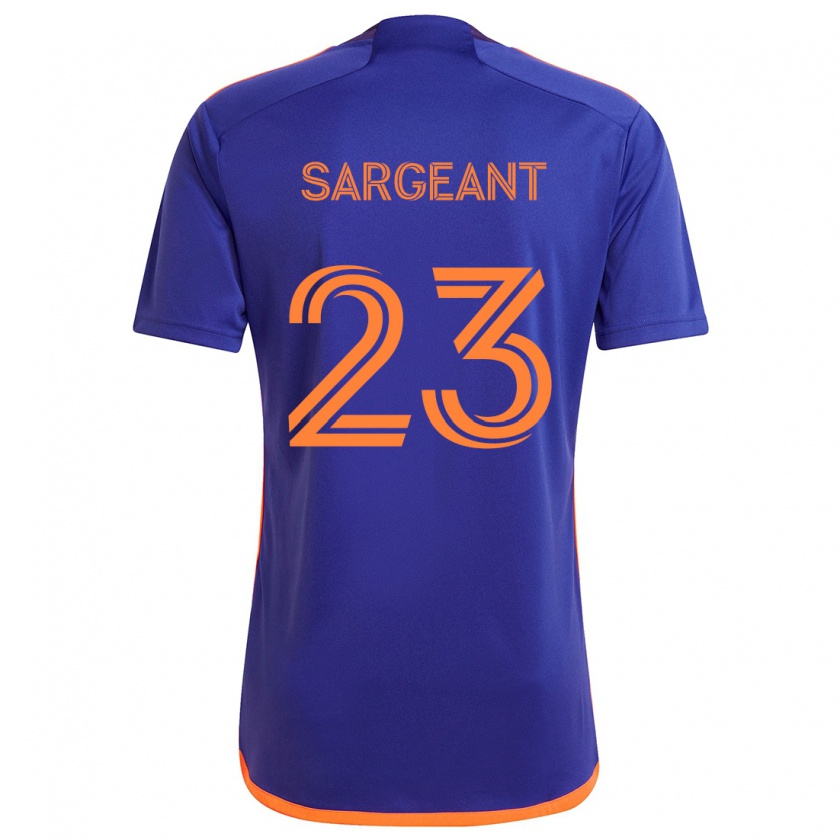 Kandiny Férfi Kieran Sargeant #23 Lila Narancs Idegenbeli Jersey 2024/25 Mez Póló Ing