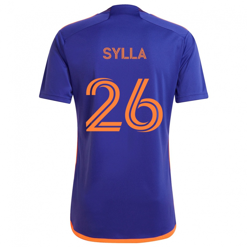 Kandiny Férfi Ousmane Sylla #26 Lila Narancs Idegenbeli Jersey 2024/25 Mez Póló Ing