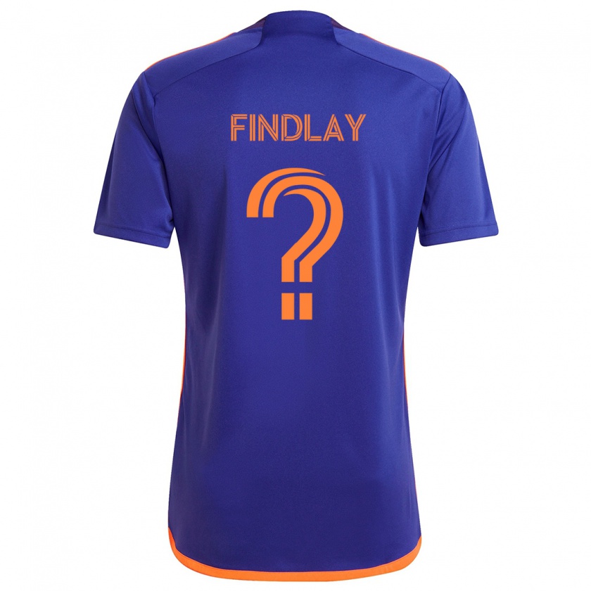 Kandiny Férfi Maddox Findlay #0 Lila Narancs Idegenbeli Jersey 2024/25 Mez Póló Ing