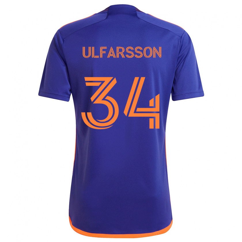 Kandiny Férfi Thor Úlfarsson #34 Lila Narancs Idegenbeli Jersey 2024/25 Mez Póló Ing