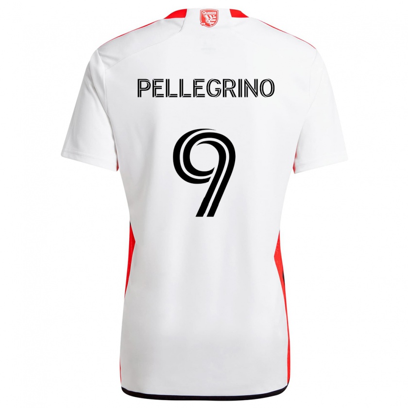 Kandiny Férfi Amahl Pellegrino #9 Fehér Piros Idegenbeli Jersey 2024/25 Mez Póló Ing