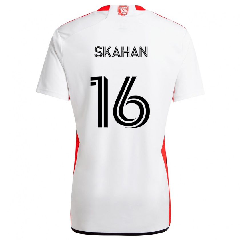 Kandiny Férfi Jack Skahan #16 Fehér Piros Idegenbeli Jersey 2024/25 Mez Póló Ing