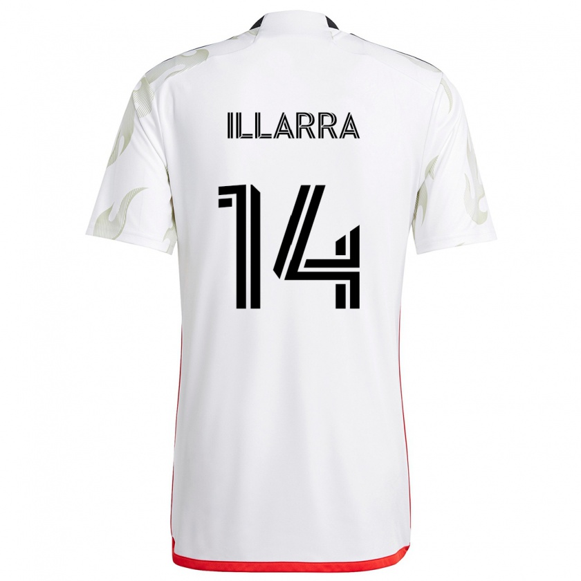 Kandiny Férfi Asier Illarramendi #14 Fehér Piros Fekete Idegenbeli Jersey 2024/25 Mez Póló Ing