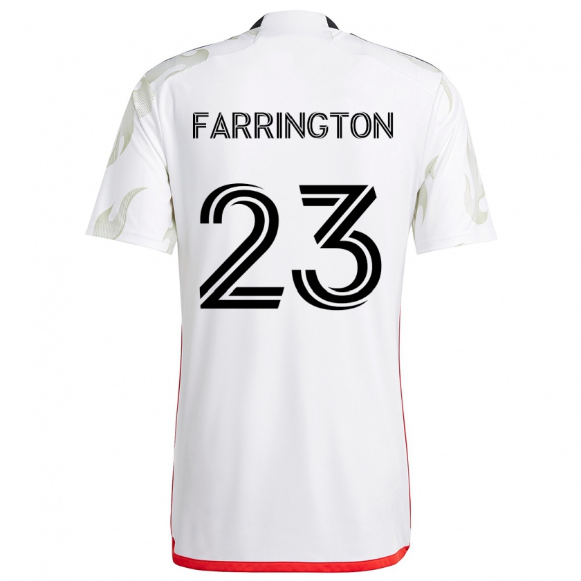 Kandiny Férfi Logan Farrington #23 Fehér Piros Fekete Idegenbeli Jersey 2024/25 Mez Póló Ing