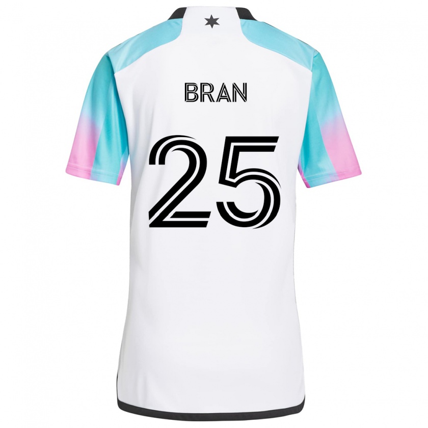 Kandiny Férfi Alejandro Bran #25 Fehér Kék Fekete Idegenbeli Jersey 2024/25 Mez Póló Ing