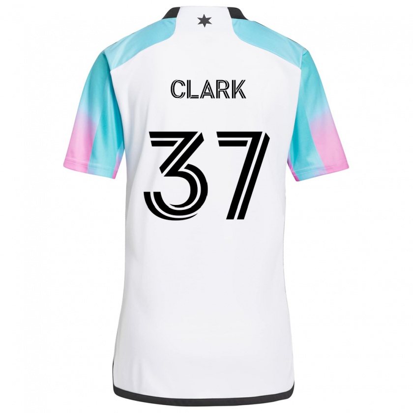 Kandiny Férfi Caden Clark #37 Fehér Kék Fekete Idegenbeli Jersey 2024/25 Mez Póló Ing