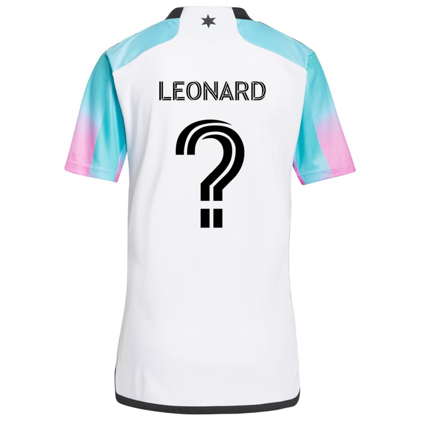 Kandiny Férfi Tyler Leonard #0 Fehér Kék Fekete Idegenbeli Jersey 2024/25 Mez Póló Ing