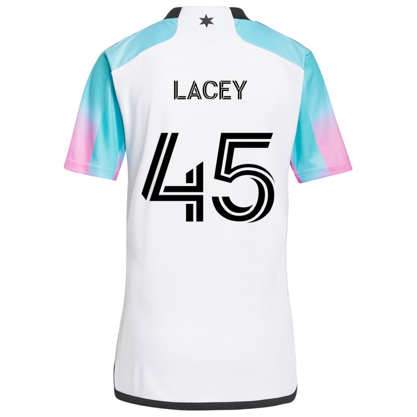 Kandiny Férfi Kameron Lacey #45 Fehér Kék Fekete Idegenbeli Jersey 2024/25 Mez Póló Ing