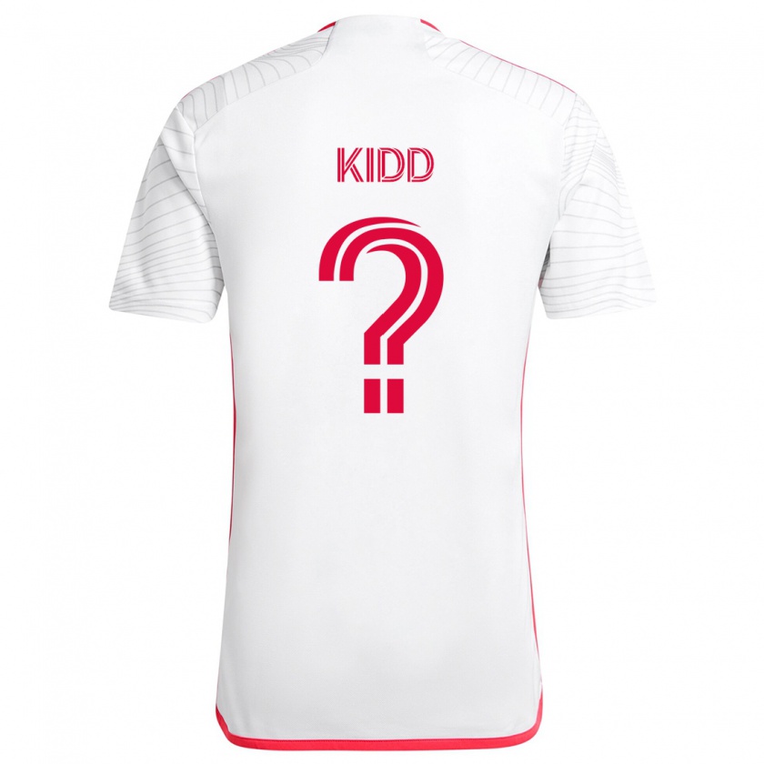 Kandiny Férfi Matteo Kidd #0 Fehér Piros Idegenbeli Jersey 2024/25 Mez Póló Ing